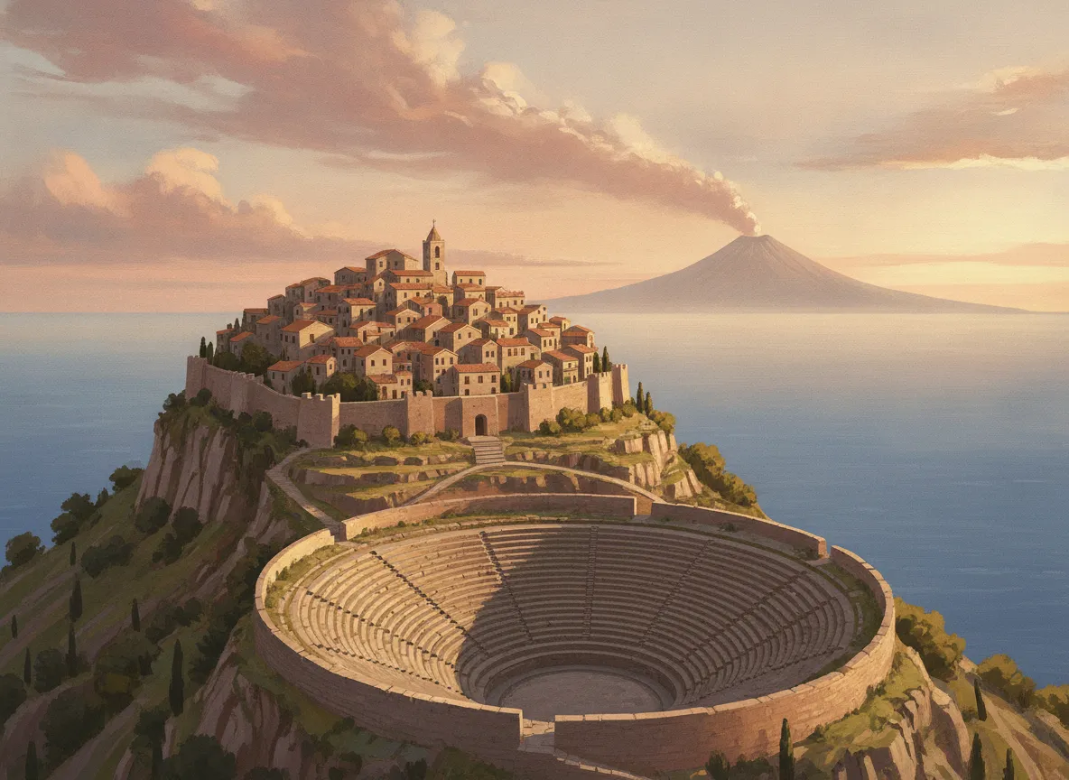 Castelmola — Il balcone sopra il teatro