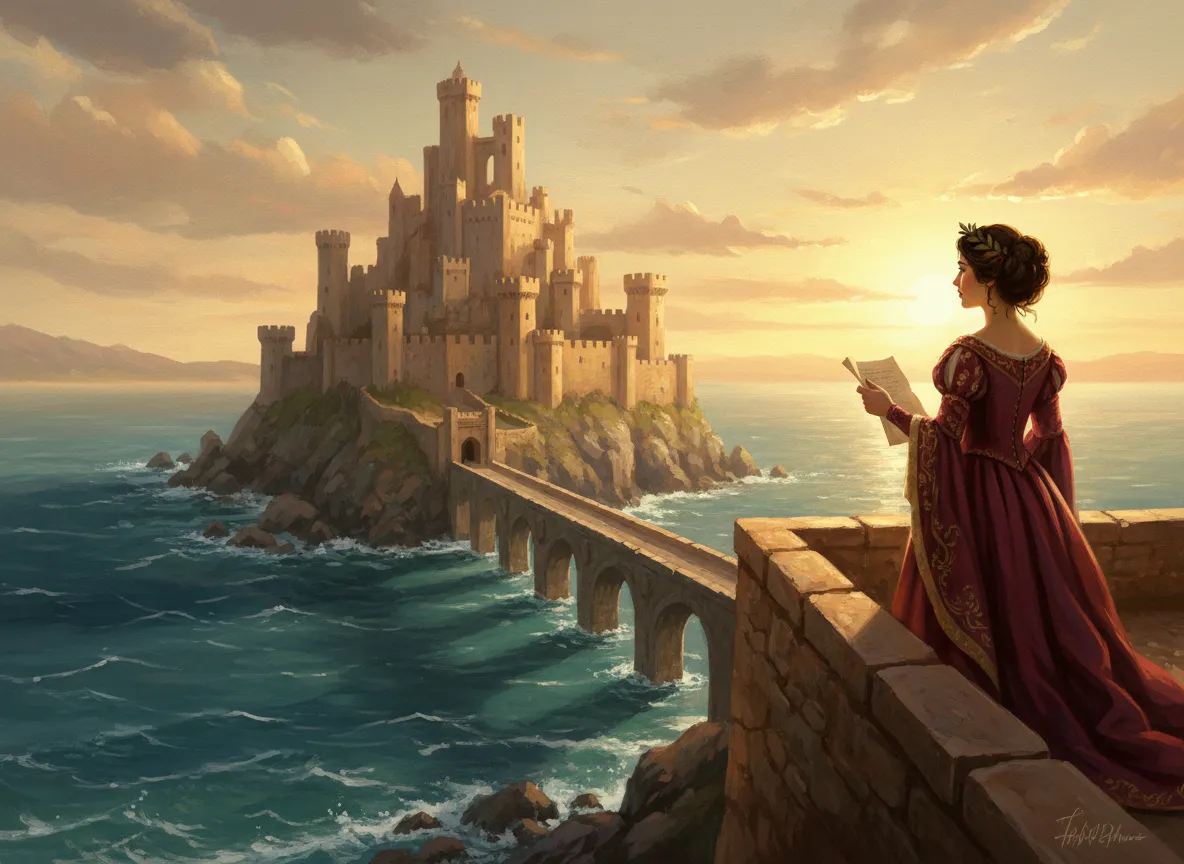 Il Castello Aragonese — La poetessa sullo scoglio