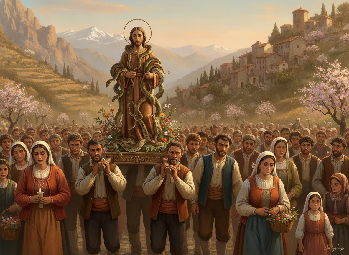 Cocullo — Il rito dei serpari e la dea Angizia